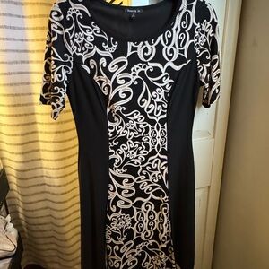 Sami & Jo Black and Gold/Tan Dress